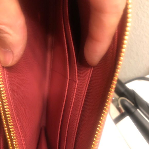 Prada Pink Saffiano Zip Around Wallet - Picture 6 of 12
